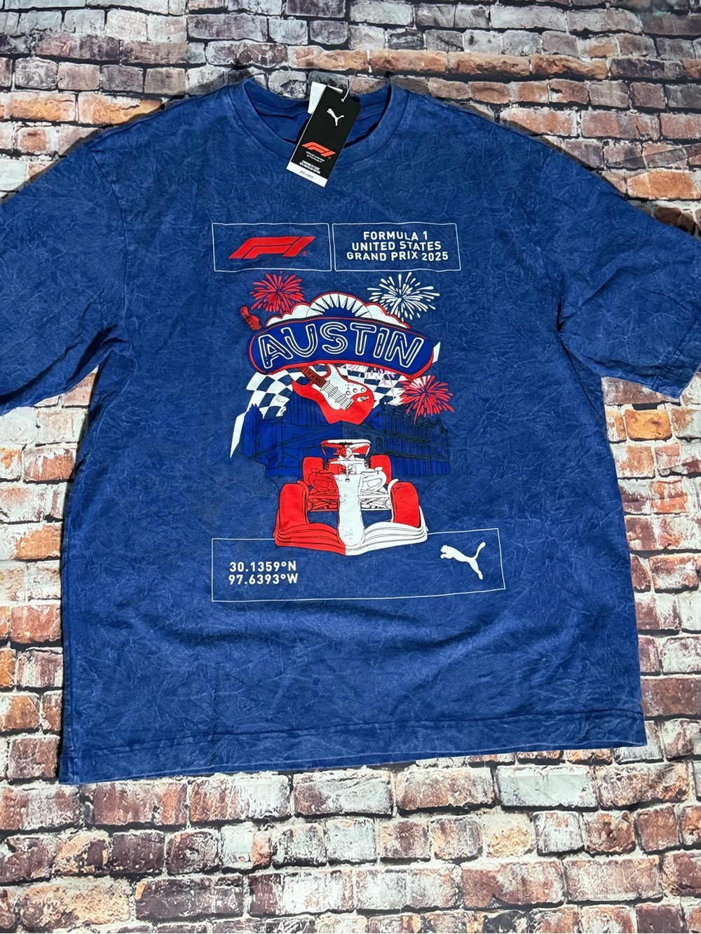 Puma Blue Austin Formula 1 Graphic Short Sleeve Tee